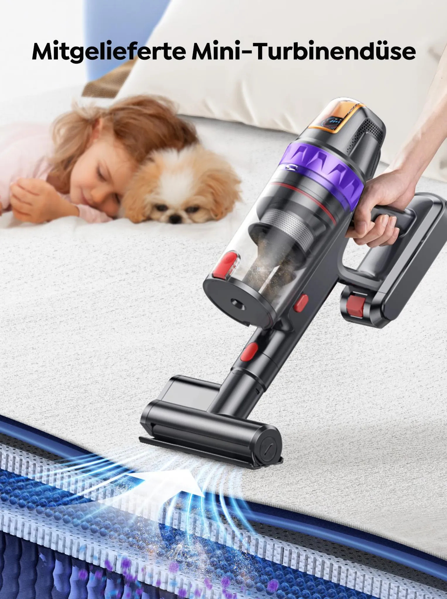 Buture VC90 kabelloser Akku Staubsauger